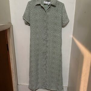 Vintage 90’s Kathie Lee Collection Sage Green Midi Dress